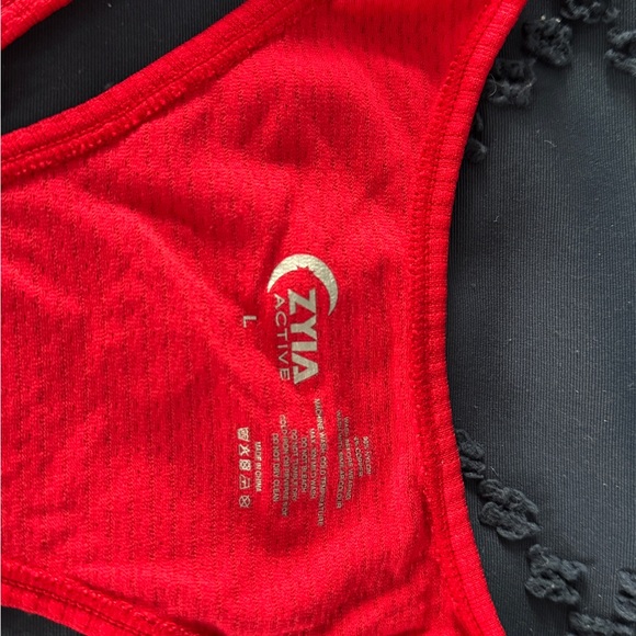 ZYIA Red Tank Top with Racerback Design - Picture 3 of 3